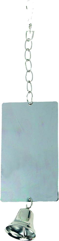 Flamingo HRAČKY PRO PAPOUŠKY ZRCADLO ROVNÉ+ZVONEK XL