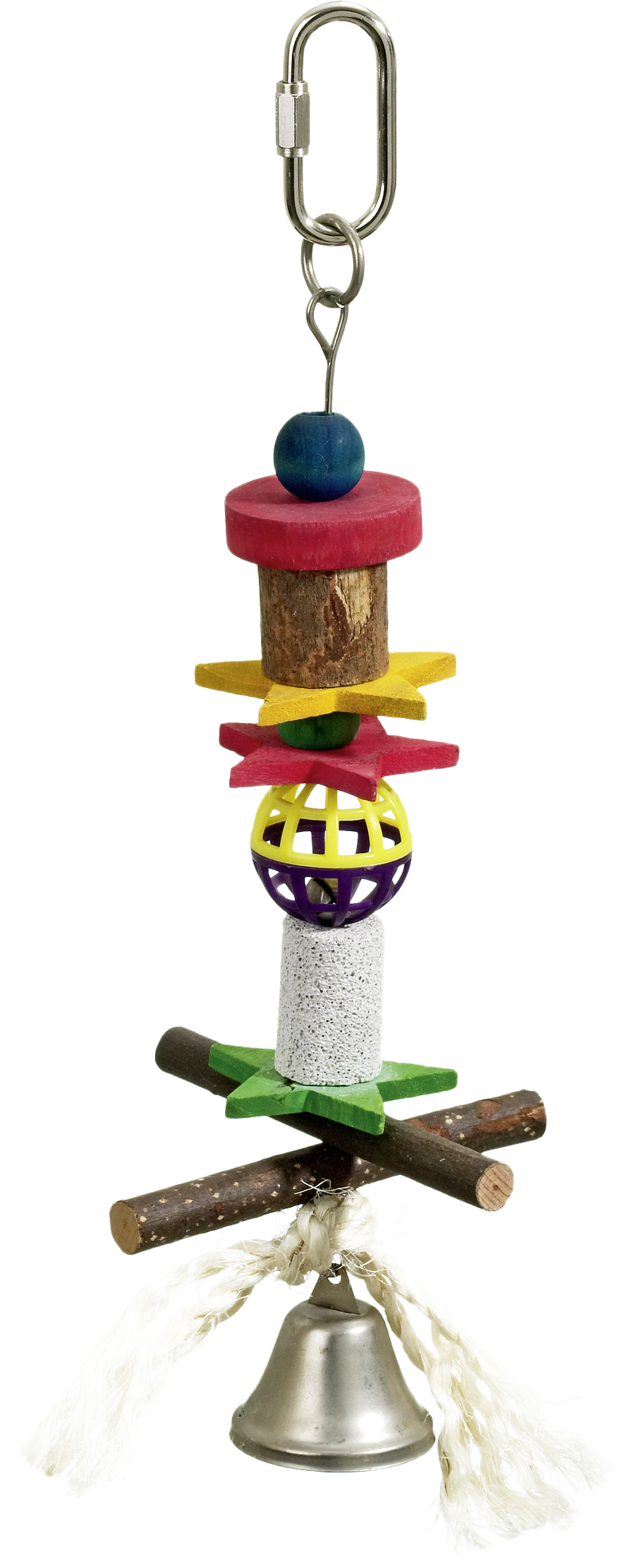 Flamingo ZVONEK Z LÁVOVÉHO DŘEVA VELKÝ 32CM