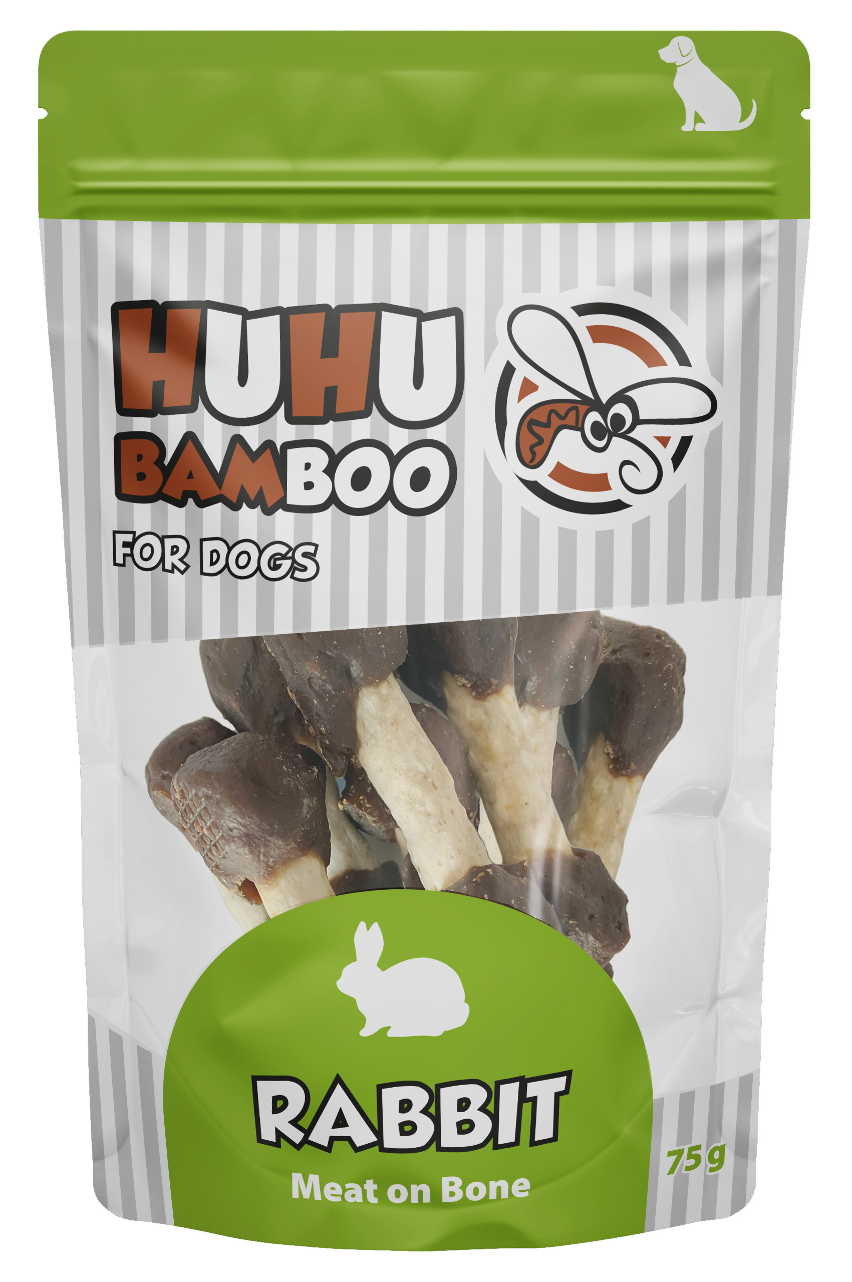 Huhubamboo HUHU Basic králičí maso na tyčce 75g