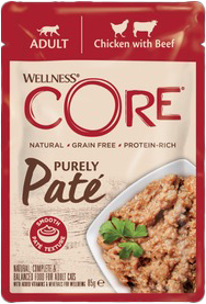 Kapsička Wellness Core Cat Paté kuře a hovězí 85 g