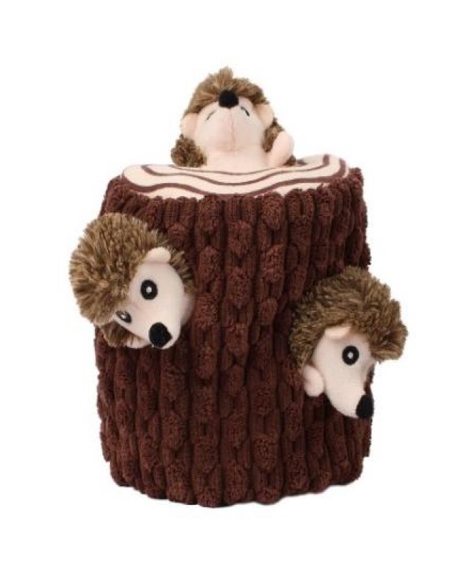 Huhubamboo hračka plyšový ježek v noře 14x15cm