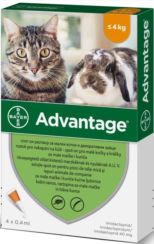 Advantage spot-on kočka do 4kg (oranžový)