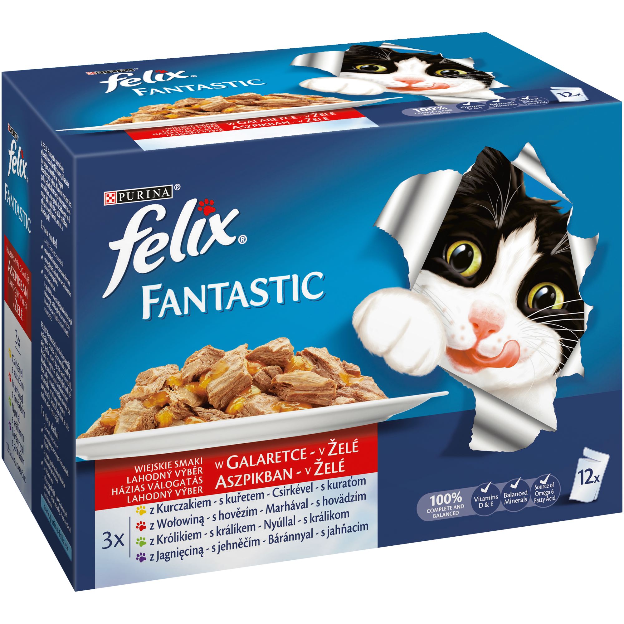 Kapsička Felix Fan.multipack Masovy vyber 12x100g