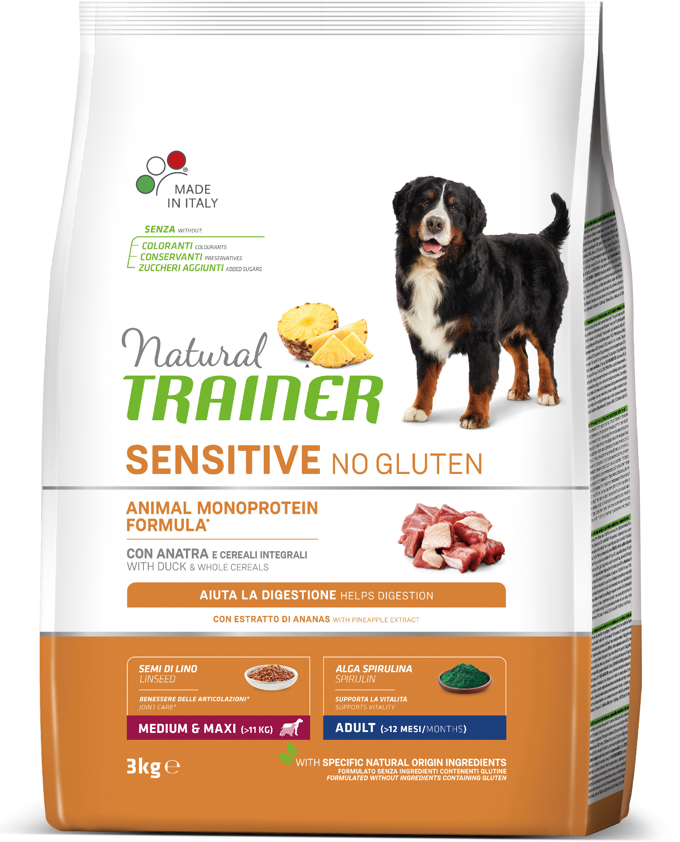 Natural Trainer Sensitive No gluten Adult M/M kachna 3kg
