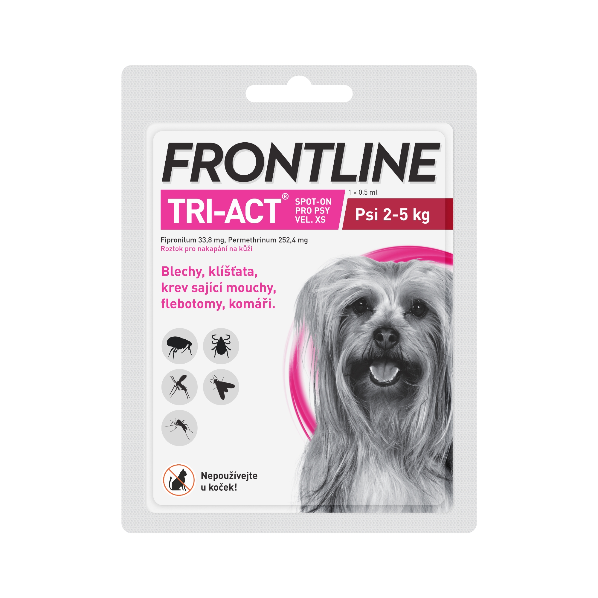 Frontline antiparazitika TRI-ACT Spot-on Dog 0,5ml XS