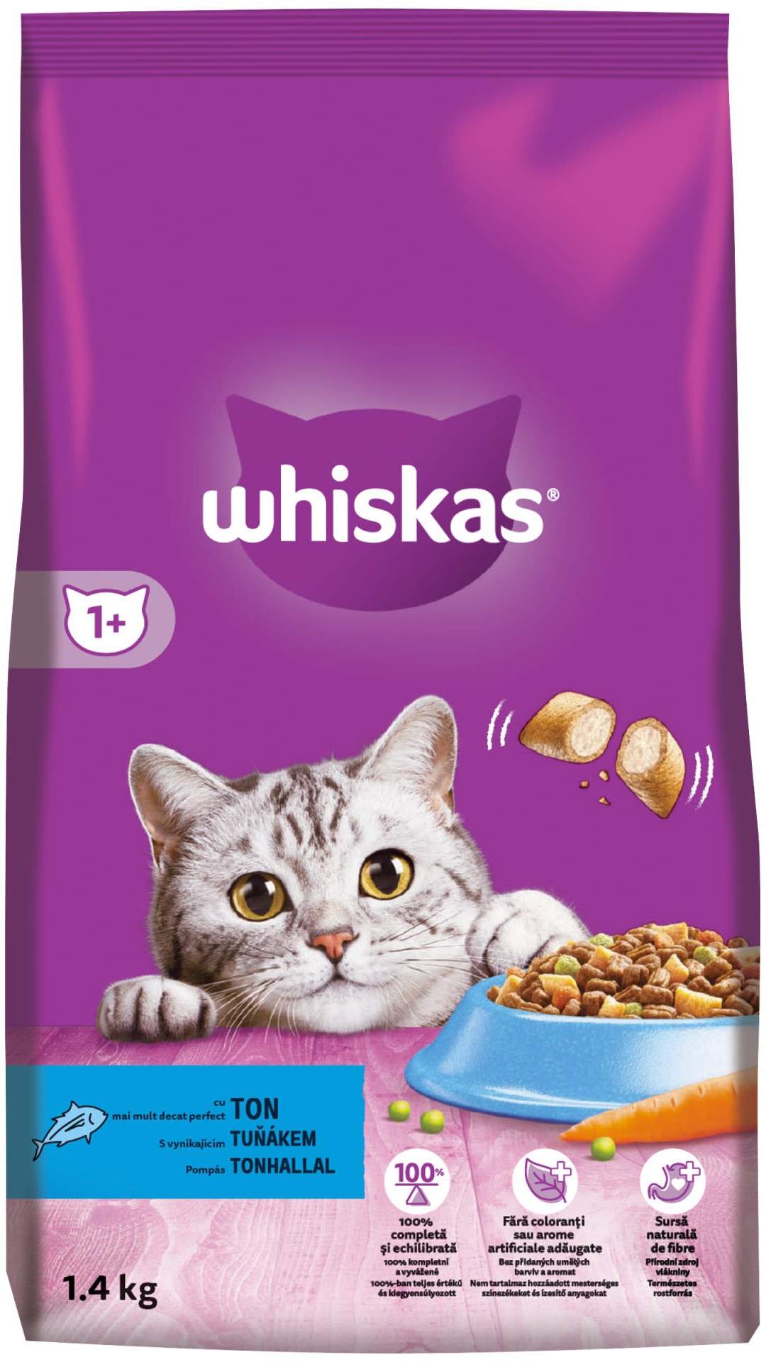 WHISKAS granule s tuňákem 1,4kg