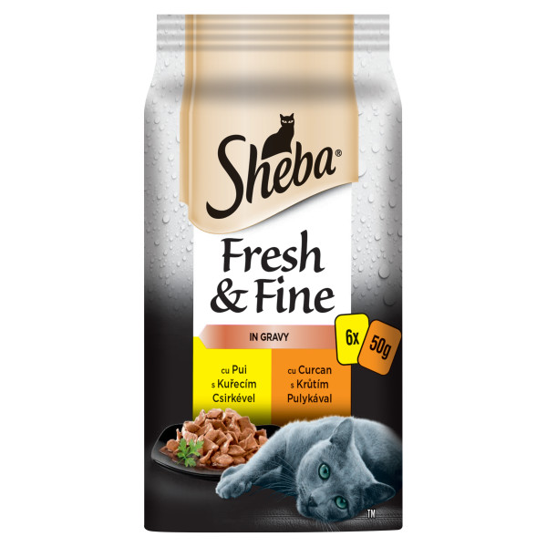 SHEBA MINI SHEBA Fresh & Fine Drůbeží výběr 6pack 300g