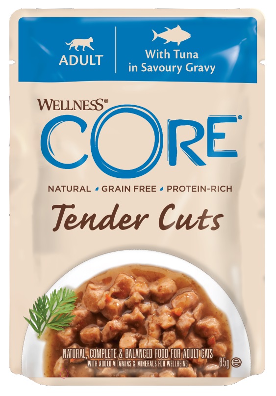 Wellness CORE Tender Cuts with Tuna in Savoury Gravy 85 g