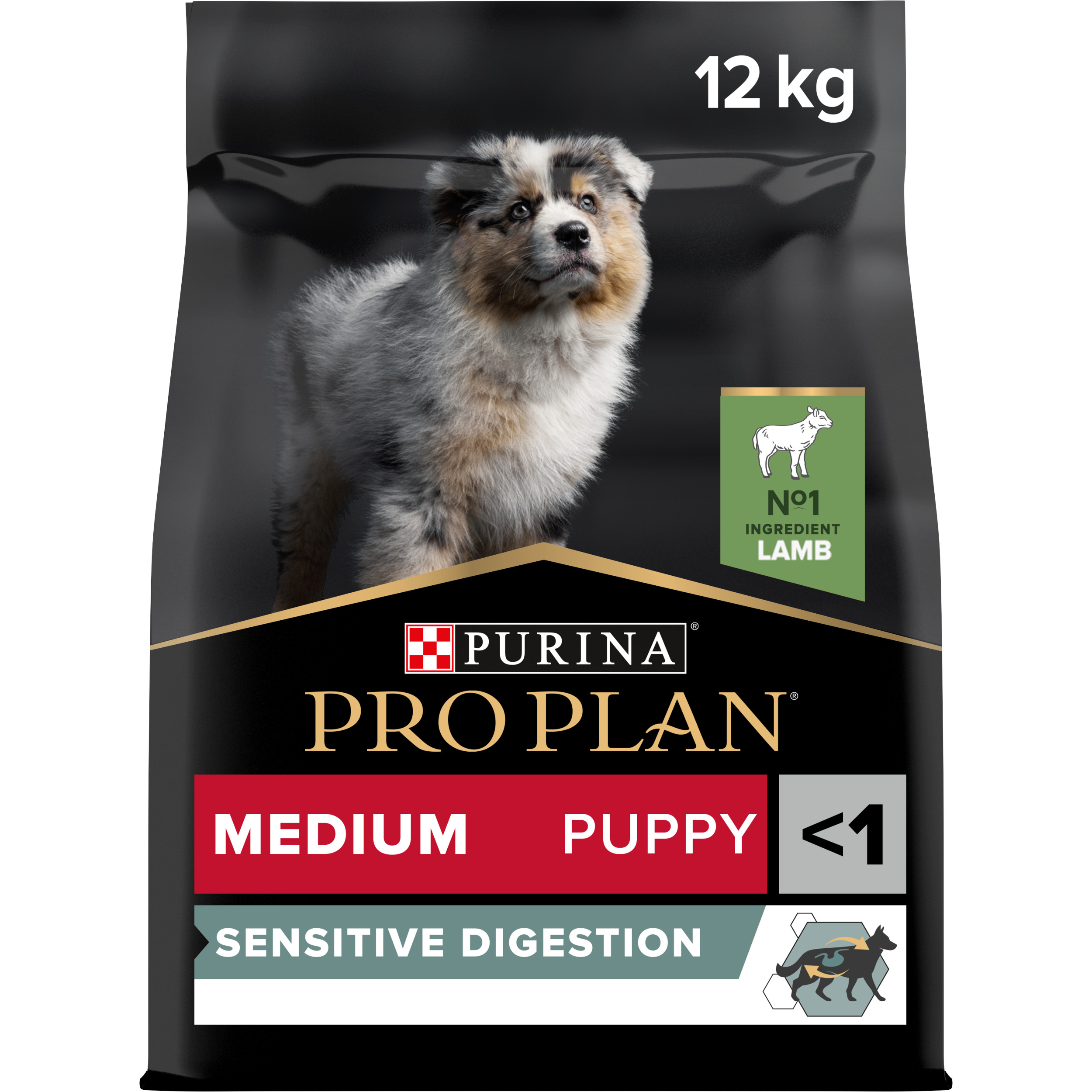 Purina Pro Plan Dog OptiDigest Medium Puppy Sensitive Digestion jehně 12kg