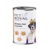 Konzerva  Pet Royal kuře, játra a mrkev 400g