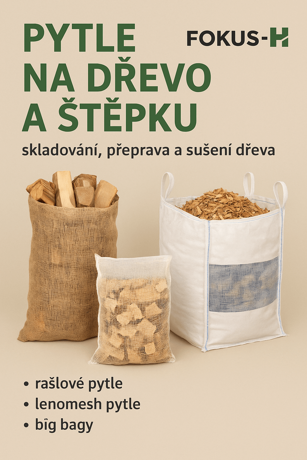 Pytle na dřevo a štěpku