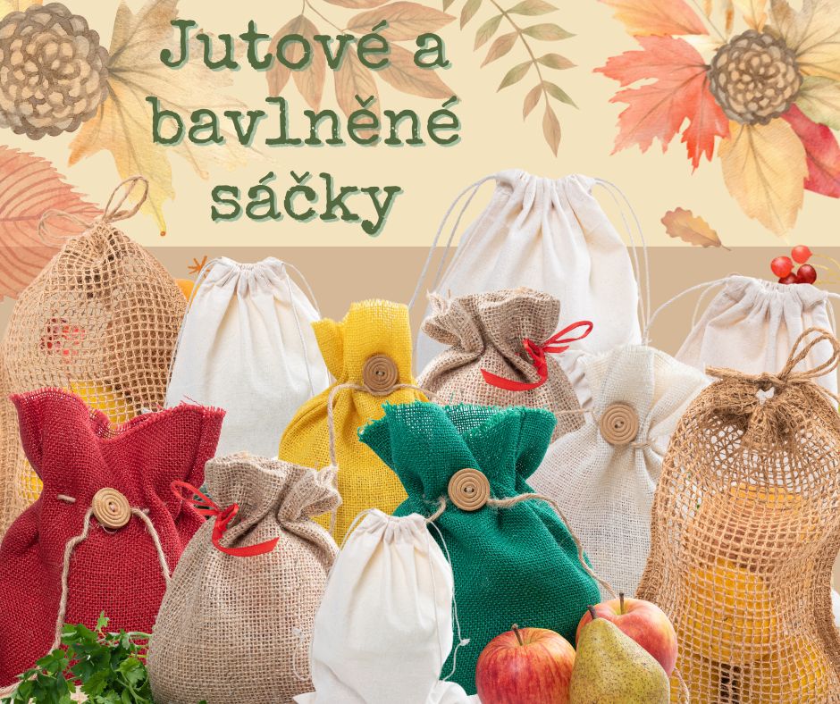Jutové a bavlněné pytlíky - skvělé na bylinky i ořechy