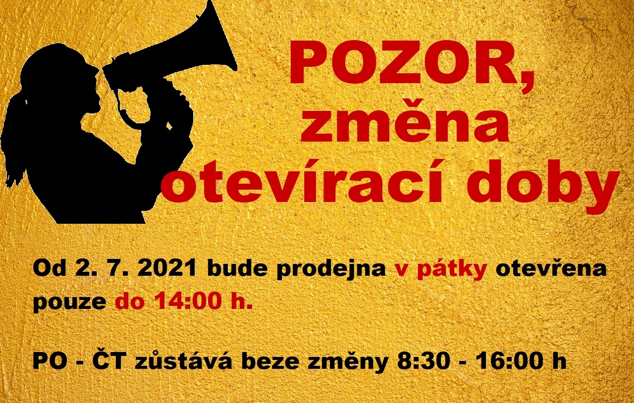 Změna otevírací doby