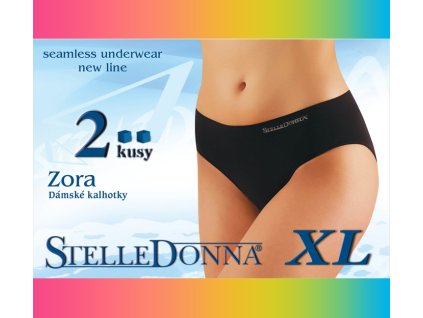 Stelle Donna ZORA XL - dámské bezešvé kalhotky 2 kusy (Barva Bílá, Velikost XL)