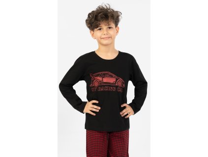 Dětské pyžamo dlouhé Car (Barva černá, Velikost 9 - 10)