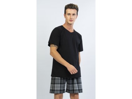 Pánské pyžamo šortky Jiří (Barva šedá, Velikost 2XL)
