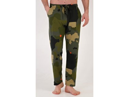 Pánské pyžamové kalhoty Marek (Barva khaki, Velikost 1XL)