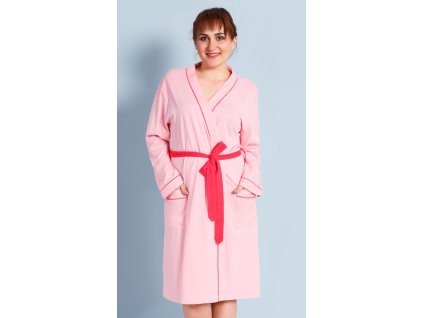 Dámský župan krátký Mariana (Barva světle lososová, Velikost 3XL)
