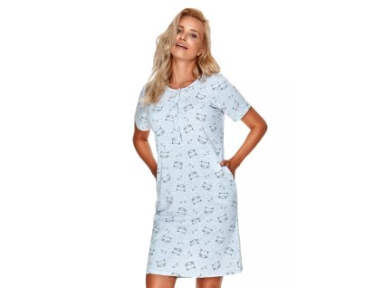 Dámská noční košile Katia 2664/1 TARO (Velikost S, Barva světlý melír)