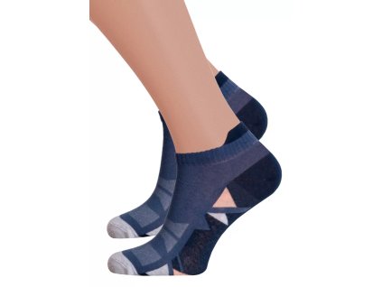 Dámské kotníkové ponožky vzor 050/118 STEVEN (Velikost 35/37, Barva jeans)