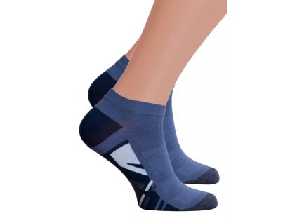 Pánské kotníkové ponožky 101/075 STEVEN (Velikost 41/43, Barva jeans)