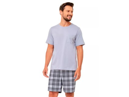 Pánské pyžamo Wiliam 1265/21 HOTBERG (Velikost M, Barva šedá světlá)