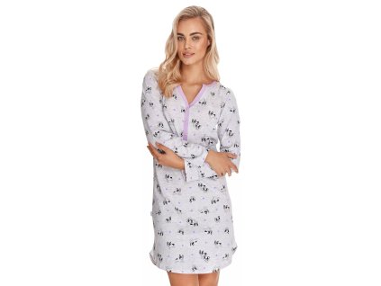 Dámská noční košile Livia 2574/21 TARO (Velikost S, Barva světlý melír)