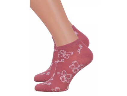 Dámské kotníkové ponožky 114/125 STEVEN (Velikost 35/37, Barva růžová (pink))