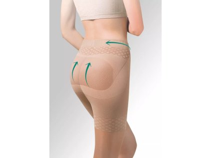 Dámské punčocháče Push Up 128 GABRIELLA (Velikost S, Barva melisa (tělová))