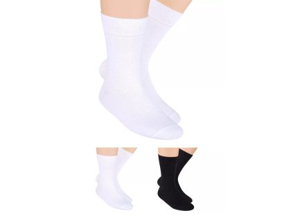 Chlapecké klasické ponožky 001 STEVEN (Velikost 29/31, Barva bílá)