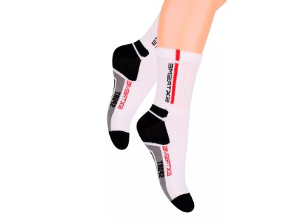 Chlapecké klasické ponožky 014/14 STEVEN (Velikost 29/31, Barva bílá-černá)