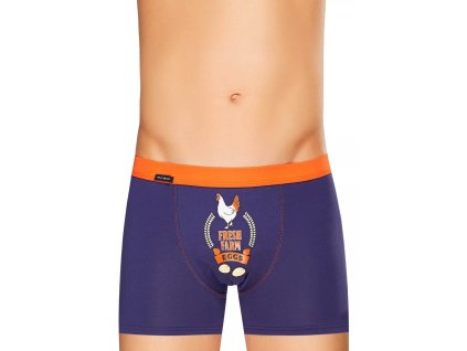 Pánské boxerky Fun 17/1-19/E194 slepice FABIO (Velikost M, Barva granát (modrá))