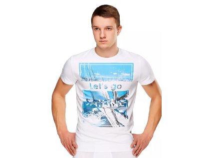 Pánské tričko Hard 09/1-82/02+702 FABIO (Velikost XL, Barva bílá)