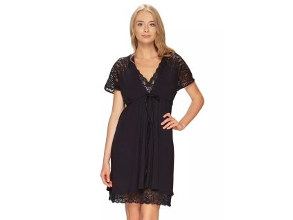 Dámský župan 54/2-177V FABIO (Velikost S/M, Barva černá)