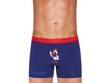 Pánské boxerky Fun 17/1-19/E215 kohout FABIO (Velikost M, Barva modrá)