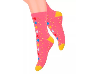 Dívčí klasické ponožky vzor 014/127 STEVEN (Velikost 26/28, Barva malina (Raspberry))