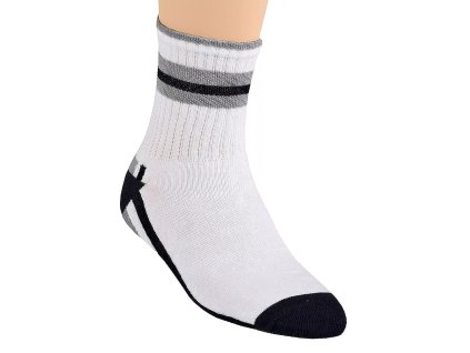 Chlapecké polofrofé ponožky 020/92 STEVEN (Velikost 26/28, Barva bílá-šedá)