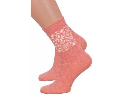 Dámské klasické froté ponožky 093/032 STEVEN (Velikost 35/37, Barva losos)