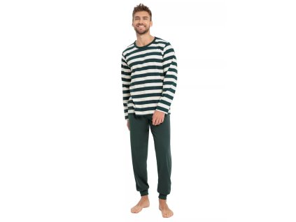 Pánské pyžamo Blake 3080/3081/31 TARO (Velikost S, Barva zelená lahvová (botella))