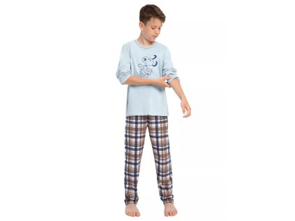 Chlapecké pyžamo Parker 3089/31 TARO (Velikost 146, Barva modrá světlá)