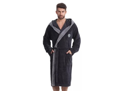 Pánský župan George graphite L&L (Velikost M, Barva grafit (šedá))