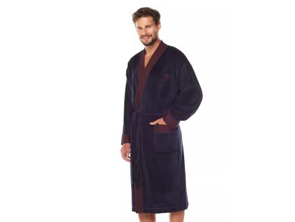 Pánský župan Royal dark blue L&L (Velikost M, Barva modrá tmavá)