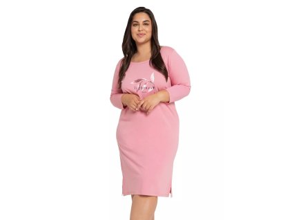 Dámská noční košile Olympia 3019/3020/32 TARO (Velikost XXL, Barva růžová (pink))