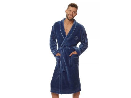 Pánský župan Luca navy L&L (Velikost M, Barva granát (modrá))