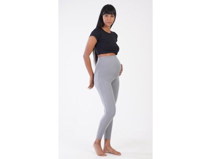 Dámské mateřské elastické kalhoty Julie (Barva šedá, Velikost S)
