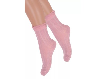 Dívčí klasické ponožky 014/467 STEVEN (Velikost 26/28, Barva růžová (pink))
