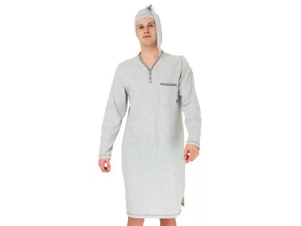 Pánská noční košile Bonifacy 358/03 HOTBERG (Velikost M, Barva světlý melír)