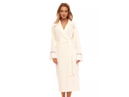 Dámský župan Classic ecru L&L (Velikost M, Barva šampaň)