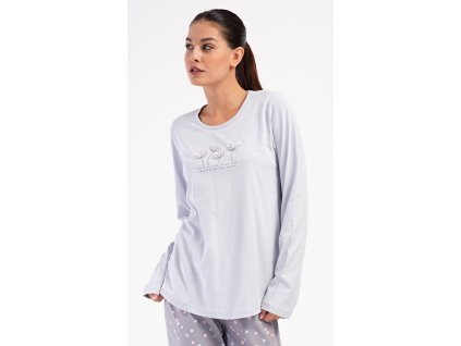 Dámské pyžamo dlouhé Petra (Barva šedá, Velikost 1XL)