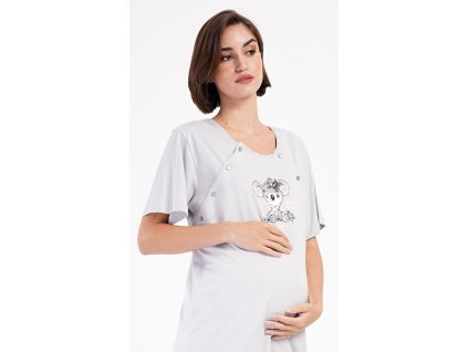 Dámská noční košile mateřská Malá koala (Barva šedá, Velikost S)